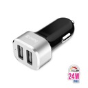 Nabíjačka do auta 2xUSB 2,4A (hliníková)