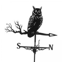 2x Retro Iron Black Owl Weathervane pre