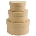 Tekture Round Boxes 3 PCS Papermania