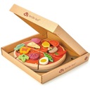 Tender Leaf Toys: Drevená pizza so suchým zipsom Pizza Party