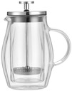 Sklenený nálevník na kávu/čaj 350ml French Press džbán KLAUSBERG 7682