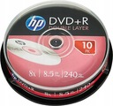 ZNAČKOVÉ DVD+R DVOJVRSTVA DL HP 8,5GB 10x