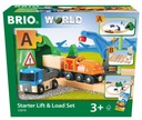 BRIO WORLD VLAK ŠTARTOVACÍ SET S ŽERIAVOVÝM DREVENÝM NÁKLADOM 33878