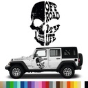 NÁLEPKA Grafika na bok auta OFF ROAD MY LIFE SKULL Skull 44x65