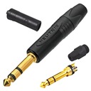 Neutrik NP3X-B mono 6,3 mm pozlátený jack konektor