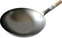 STEEL WOK 35 cm okrúhle dno s dnom z uhlíkovej ocele