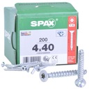 SPAX WIROX SKRUTKY 4X40MM TX PLNÝ ZÁVIT 200KS