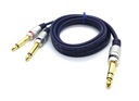 JACK 6.3 STEREO pripojenie na 2x JACK 6.3 MONO 3m