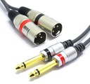 KÁBEL 2x XLR MALE - 2x JACK 6,3 MONO 1,5m VITALCO