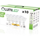 10x LED žiarovka GU10 1,5W = 15W 3000K 36D LUMILED