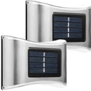 2x SOLAR NÁSTENNÁ LAMPA VONKAJŠIA SOLARNÁ LAMPA NAHORU NADOL CELOROČNÝ SNÍMAČ