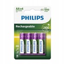 4x NiMH batéria Philips 2100 mAh R6/AA