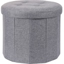 PREŠÍVANÝ POUF UNIVERZÁLNA OPIERKA NA NOHY SIVÁ POUF 45x39