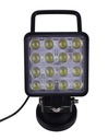 LED PRACOVNÁ LAMPA SO Štvorcovým MAGNETOM 12-24V