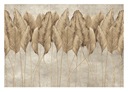 Fototapeta LEAVES CONCRETE 3D Beige Feathers 368x254