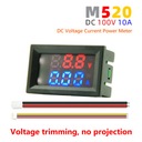 DC 100V digitálny voltmeter ampérmeter dvojitý la