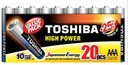 Toshiba, alkalické batérie HPA LR03GCP MP-20 - 20