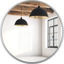 okrúhle zrkadlo STRIEBORNÝ LESK 50 CM LOFT