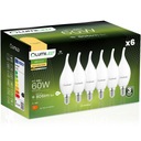 6x E14 LED FLAME ŽIAROVKA 8W = 60W 3000K Teplá biela CCD SVIEČKA