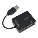 4-portový čierny LogiLink USB hub