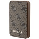 Guess Powerbank 15W 5000mAh hnedé/hnedé 4G kožené kovové logo