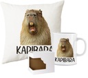 Hrnček + Vankúš CAPYBARA so zvieracími zubami ako darček