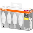 E14 LED SVIEČKOVÁ žiarovka 5W = 40W 2700K OSRAM 4PAK