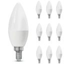 10 x LED ŽIAROVKA SVIEČKOVÁ E14 550 lm 6W NEUTR