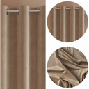 Záves s očkami 140x160 svetlobéžové VELVET polostmavujúce prstene