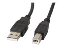 LANBERG USB-A M->USB-B M 2.0 kábel 1m čierny