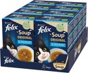 FELIX Soup Mokré krmivo pre mačky s rybou príchuťou 48x48g