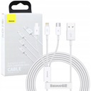 Kábel Baseus 3v1, USB-A, 1,2 m, 3,5 A, 480 Mb/s