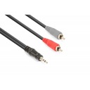 Mini Jack 3,5 Stereo-2x Cinch RCA kábel samec, 6 m