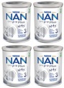 4x NAN 3 Optipro Plus upravené mlieko 800g