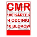 Formulár CMR, nákladný list, 100 listov/4 sekcie x 10 blokov