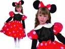 MIKI Outfit KARNEVAL kostým ročník 116 MINNIE MOUSE PLESOVÉ ŠATY ŠATY ČELENKA