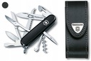 Victorinox 1.3713.3, vreckový nôž Huntsman + kožené puzdro + gravírovanie na čepeľ