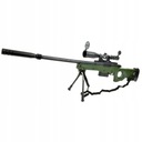 RIFLE Sniper gun Ostreľovacia puška BBs 108cm SCOPE FREE SHIELD