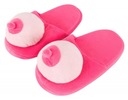 Slipper Boobs pink - Plyšové pánske papuče 42-45