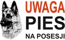 doska s nápisom POZOR DOG A5 PVC