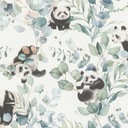 DETSKÉ TAPETY LITTLE PANDA PASTEL EUKALYPTUSOVÉ LISTY