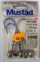 Jigová hlavica Mustad Big Game 35g, háčik 12/0