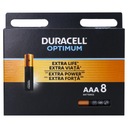 8x ALKALICKÉ BATÉRIE DURACELL OPTIMUM LR3 AAA