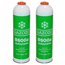 2x plynové chladivo ISOBUTANE r600a 420g