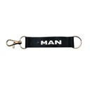 LANYARD KĽÚČENKA MAN čierna + nápis 20mm, dĺžka 15cm