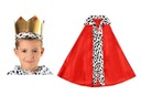 KING RULER SET CAPED CROWN RED 2 kusy
