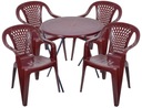 BURGUNDY SET 4 STOLIČEK STOL 65cm ROZKLADACÍ TOPAZ