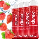 DUREX INTIMATE GEL Lubrikant S príchuťou JAHODY Ovocný hydratačný 4 kusy