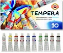 Temperové farby 10x16ml 10 farieb v tube 16ml