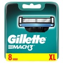 8 x GILLETTE MACH3 Vložky Čepele Nože ORIGINÁL